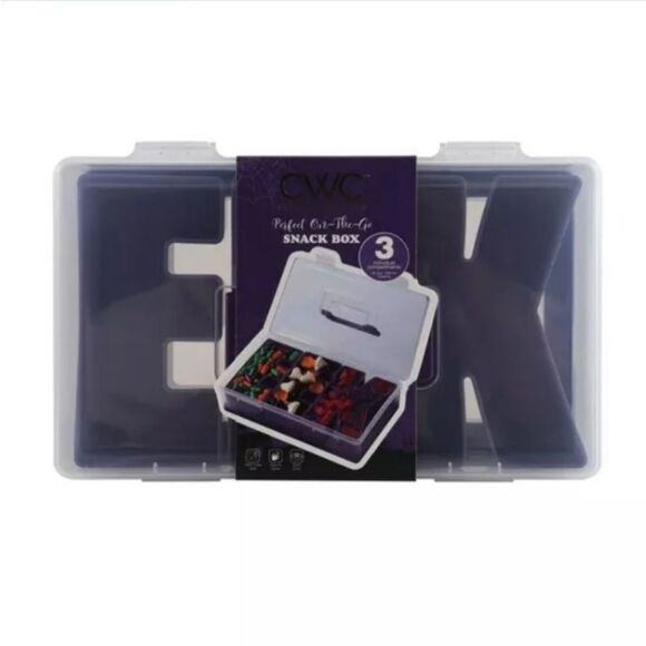 🆕️🗃Cook With Color EEK Snack Box Food Storage Container - White/Purple - Picture 2 of 4